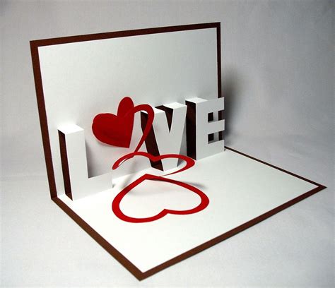 3D I Love You Pop-Up Card intended for 3D Heart Pop Up Card Template